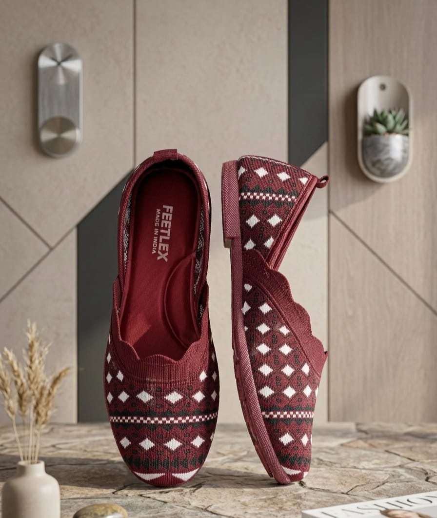 Feetlex WOMENS CASUAL KNITTED JUTTI AND MOJARIS